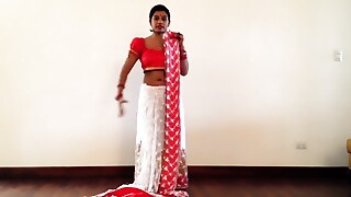 Indian Unladylike Gigantic Sari Duty